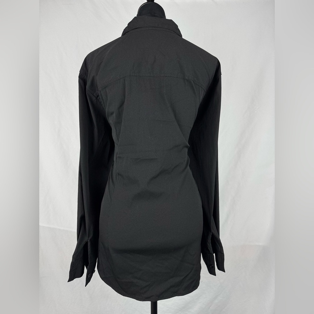 Time & Tru Black Button Down Blouse - Picture 3 of 7
